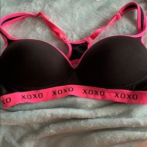 Xoxo pink and black sports bra. Only used once!